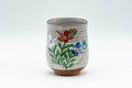 Japanese Teacup - Floral Brush Glazed Yunomi - 150ml