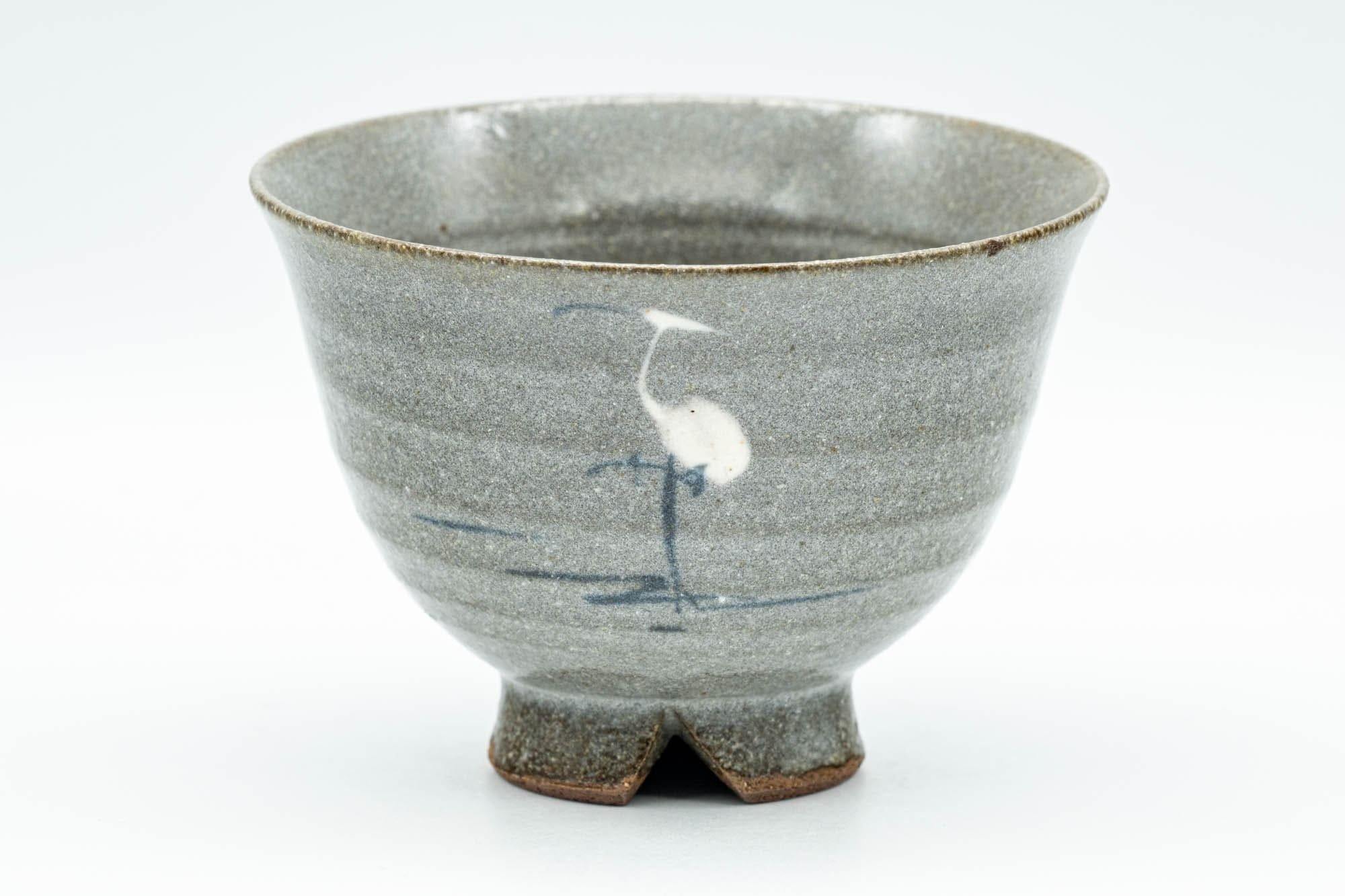 Japanese Teacups - Pair of Egret Matte Grey Glazed Yunomi - 110ml
