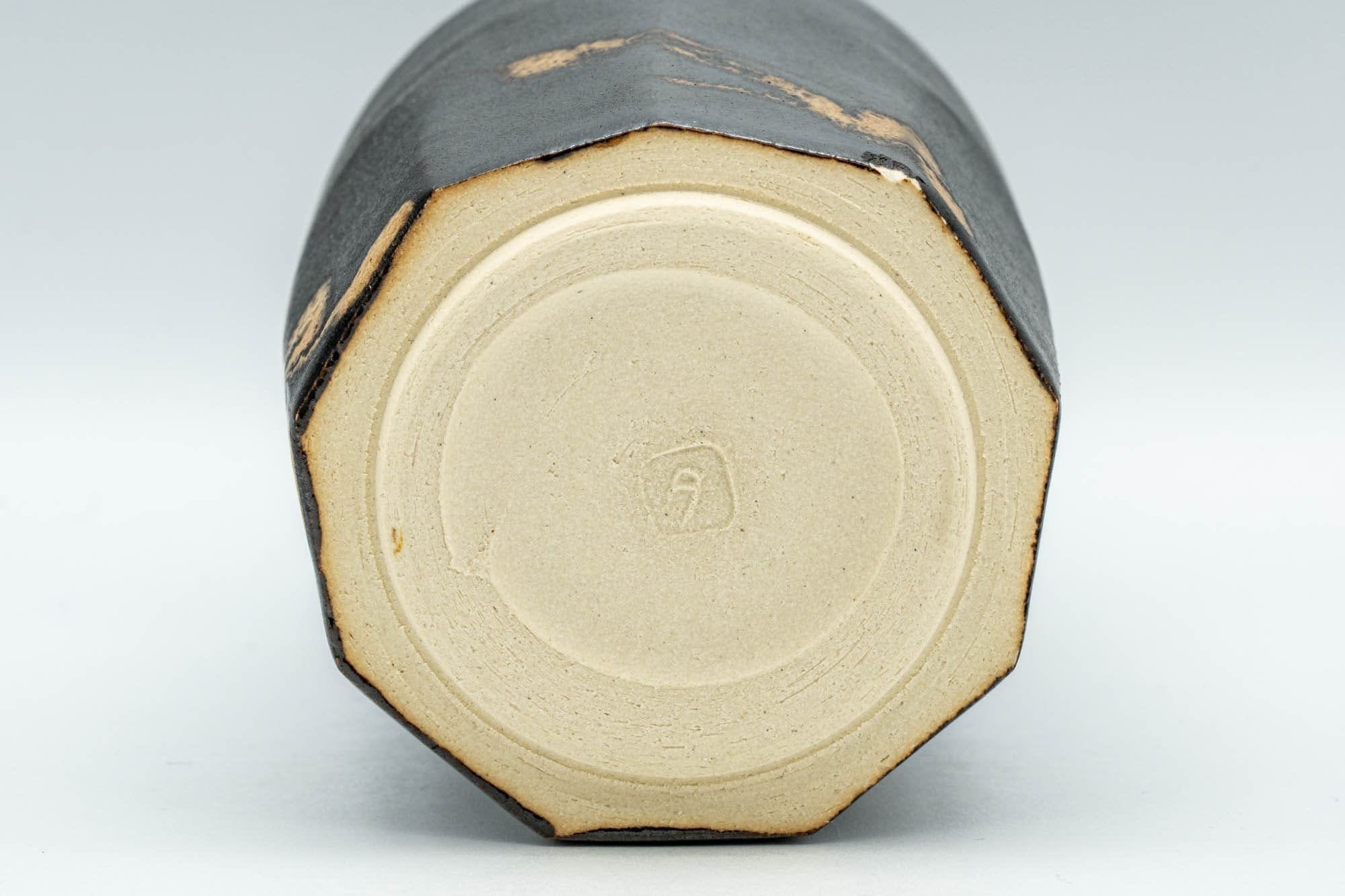 Japanese Teacup - Matte Black Nonagonal Yunomi - 160ml