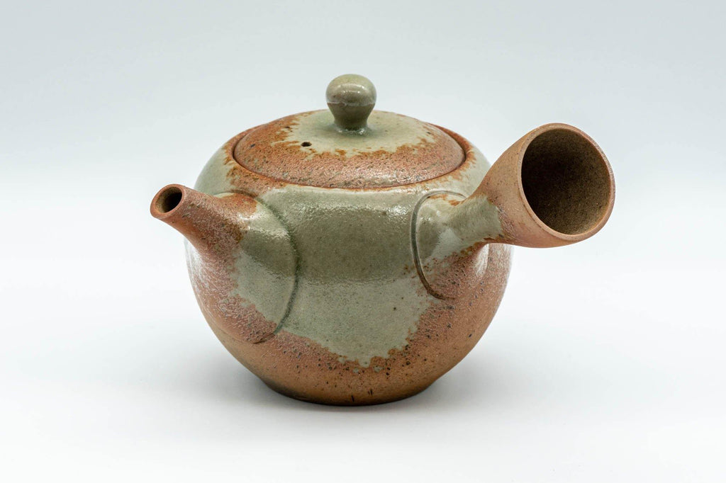 Japanese Kyusu - Green Ash Glazed Stoneware Teapot - 300ml