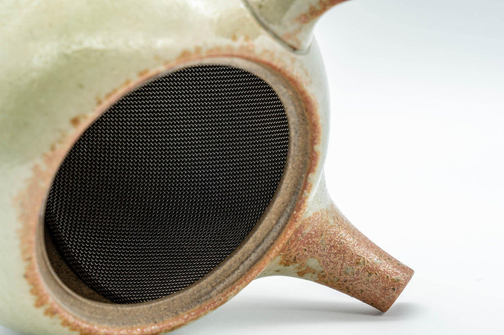 Japanese Kyusu - Green Ash Glazed Stoneware Teapot - 300ml