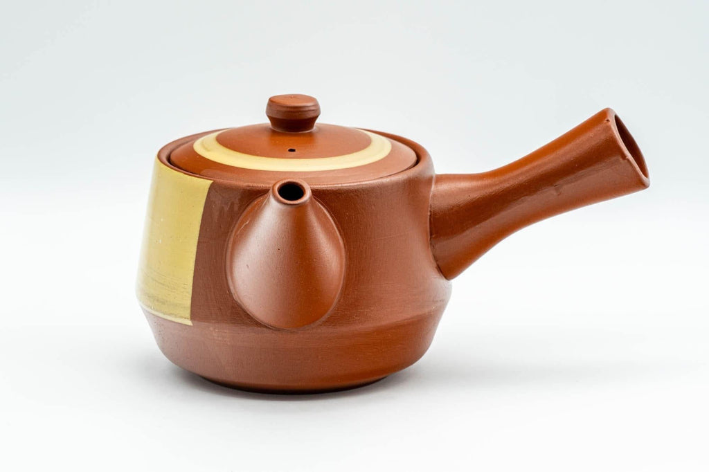 Japanese Tea Set - Mountainous Tokoname-yaki Debeso Kyusu with 3 Yunomi Teacups