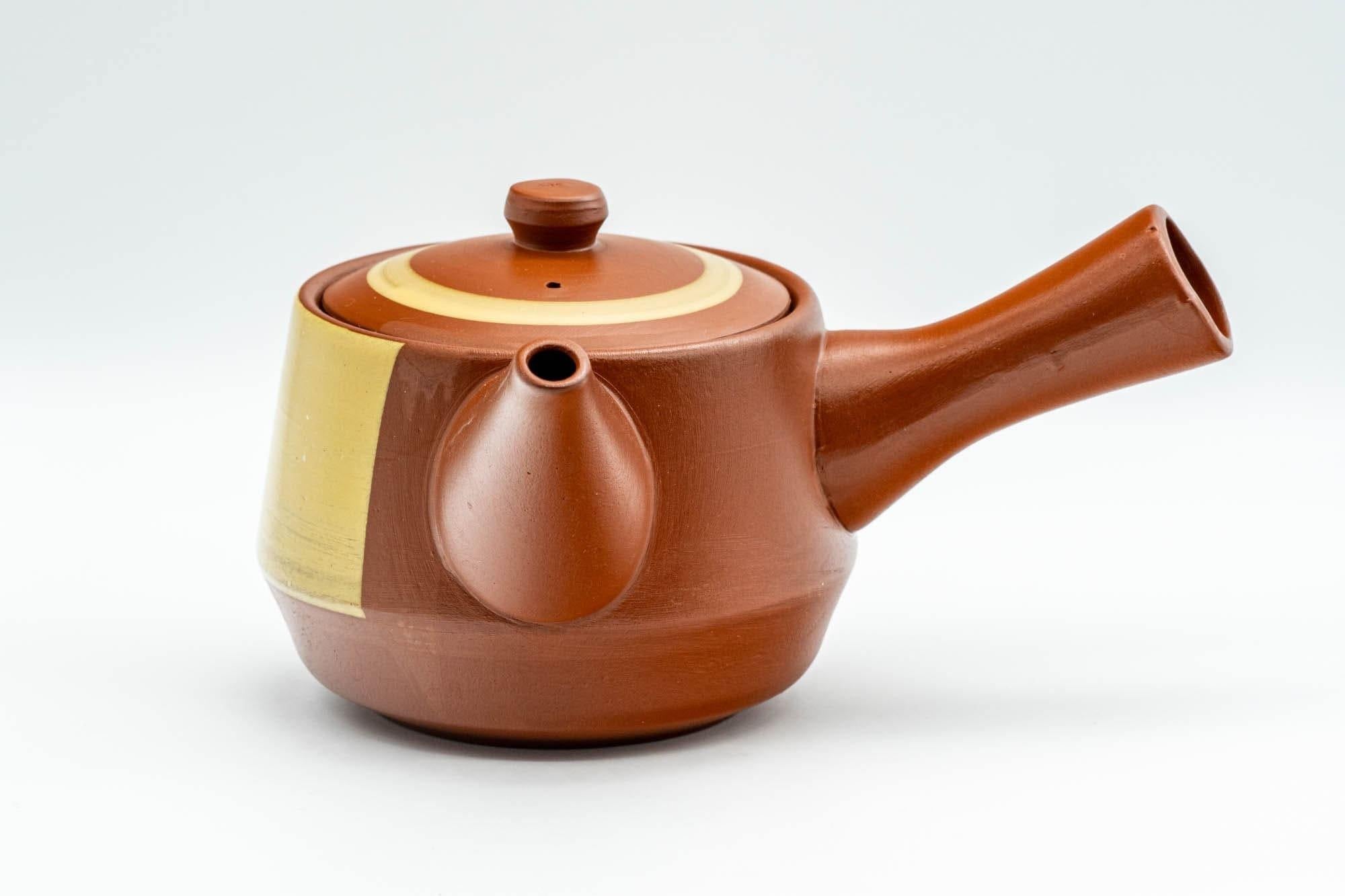 Japanese Tea Set - Mountainous Tokoname-yaki Debeso Kyusu with 3 Yunomi Teacups