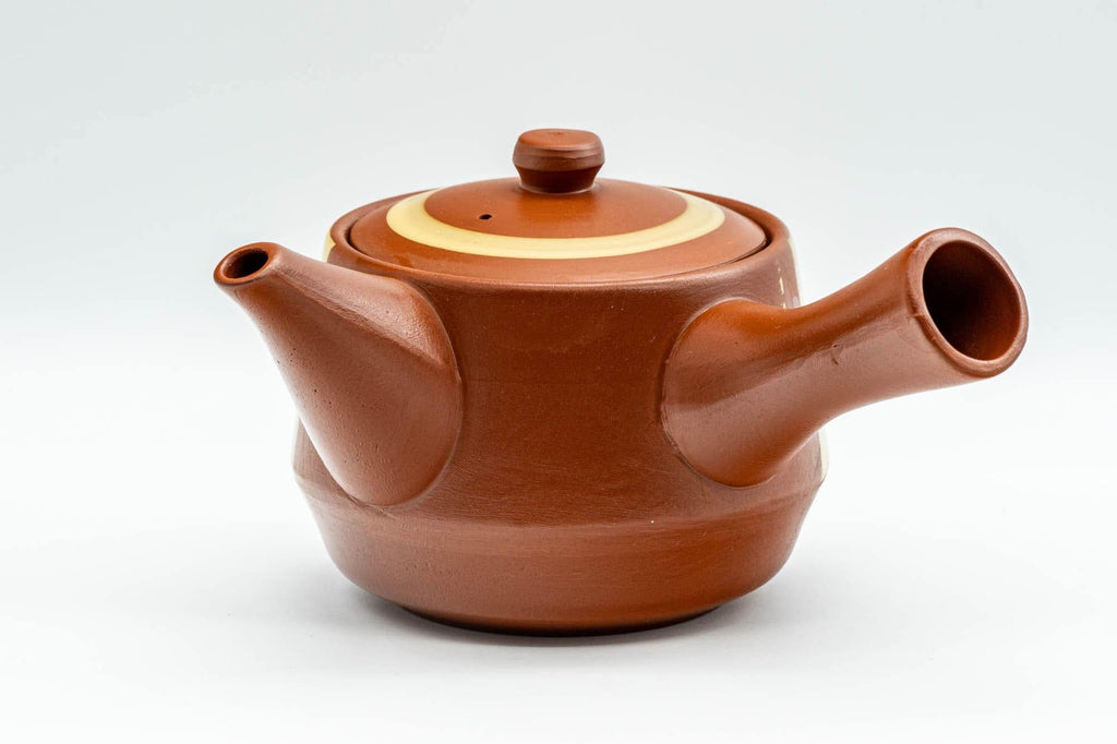 Japanese Tea Set - Mountainous Tokoname-yaki Debeso Kyusu with 3 Yunomi Teacups