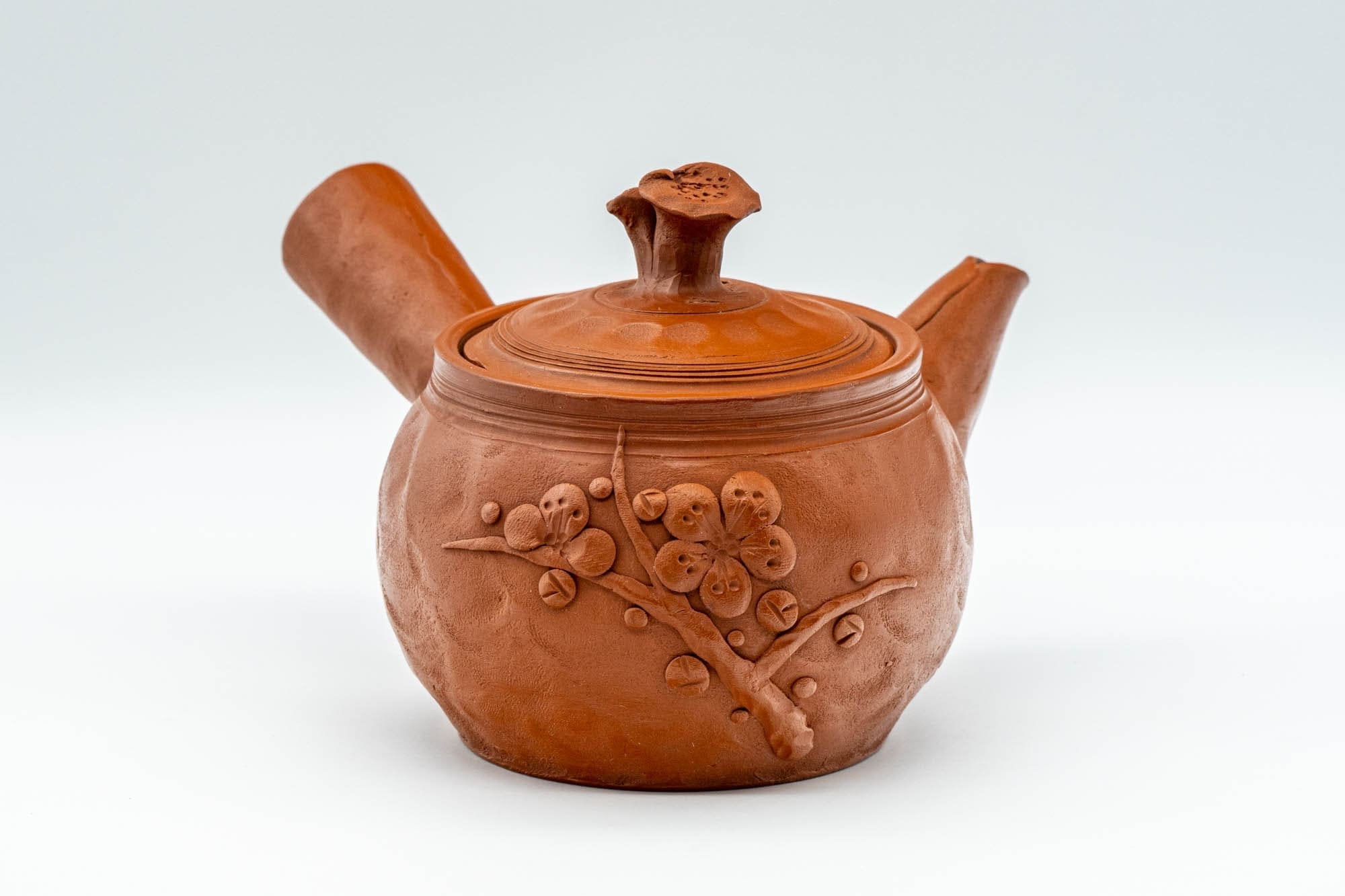 Japanese Kyusu - 不老 Itou Furo - Plum Blossoms Tokoname-yaki Do-ake Teapot - 250ml