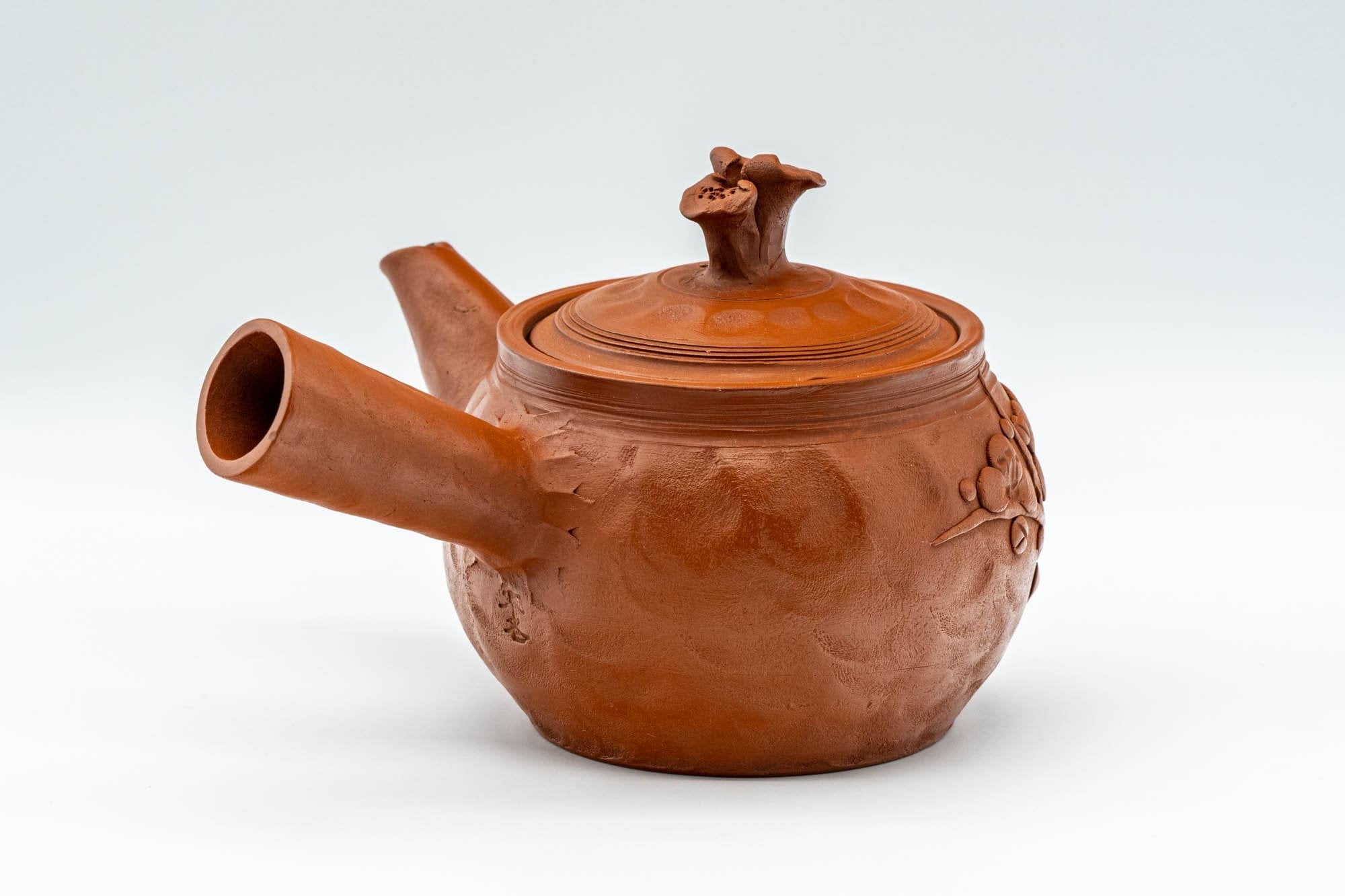 Japanese Kyusu - 不老 Itou Furo - Plum Blossoms Tokoname-yaki Do-ake Teapot - 250ml