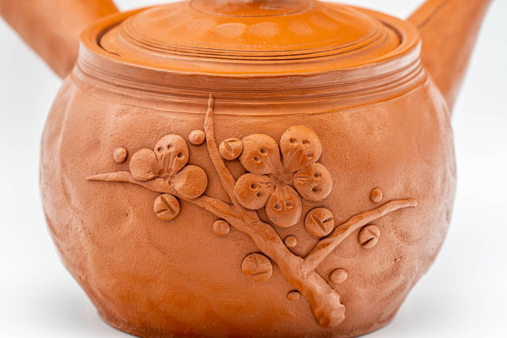 Japanese Kyusu - 不老 Itou Furo - Plum Blossoms Tokoname-yaki Do-ake Teapot - 250ml