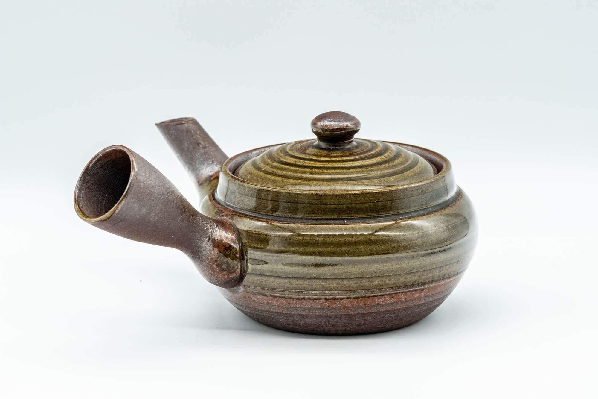Japanese Kyusu - 萬古焼 Green Ash Glazed Banko-yaki Teapot - 250ml