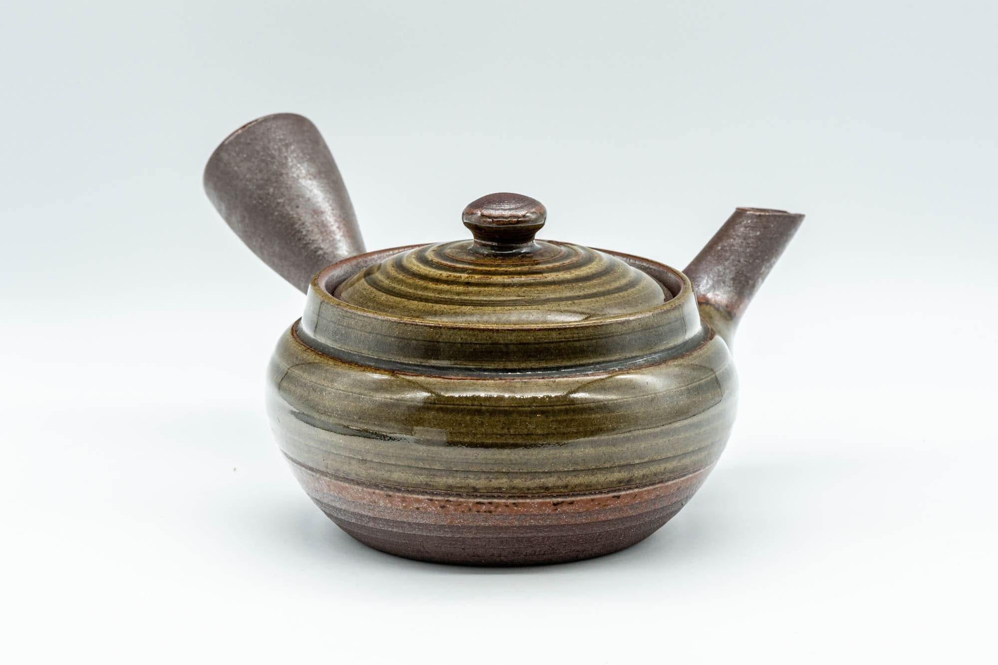 Japanese Kyusu - 萬古焼 Green Ash Glazed Banko-yaki Teapot - 250ml
