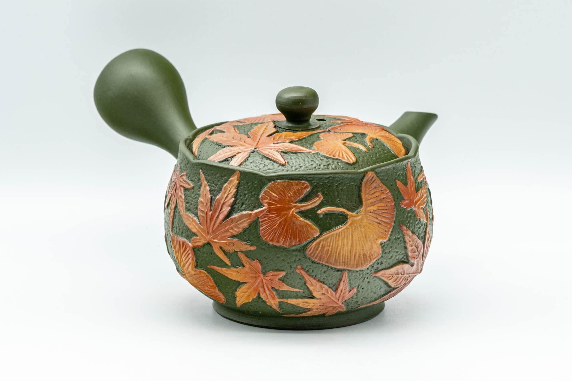 Japanese Kyusu - Ginko Maple Leaf Tokoname-yaki Teapot  - 260ml