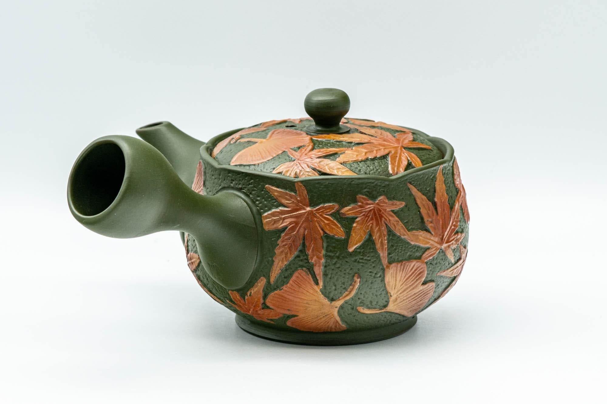 Japanese Kyusu - Ginko Maple Leaf Tokoname-yaki Teapot  - 260ml