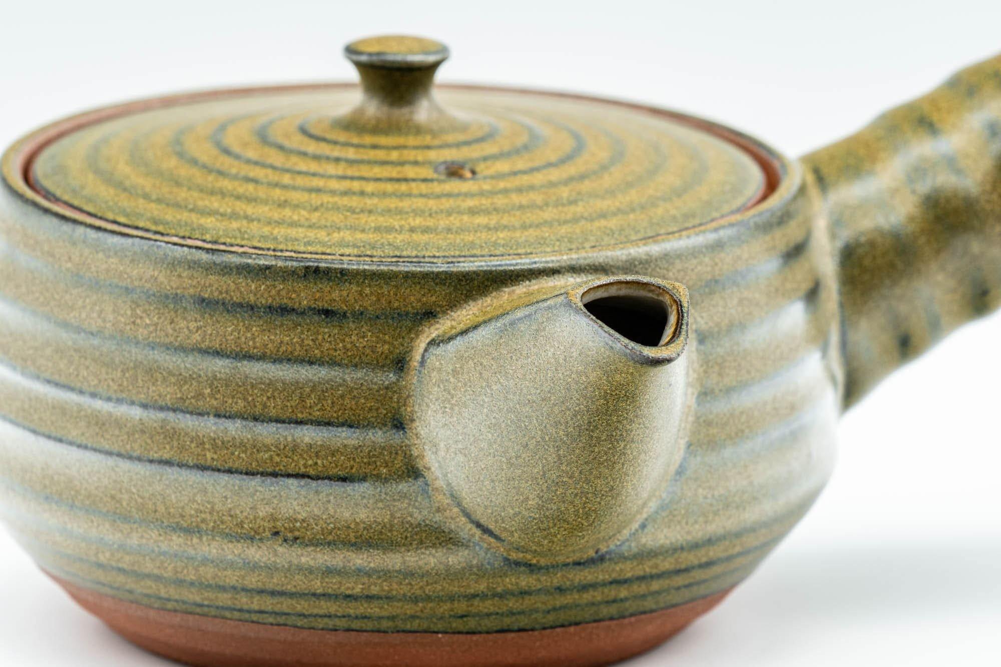 Japanese Kyusu - Green Spiraling Debeso Teapot - 375ml