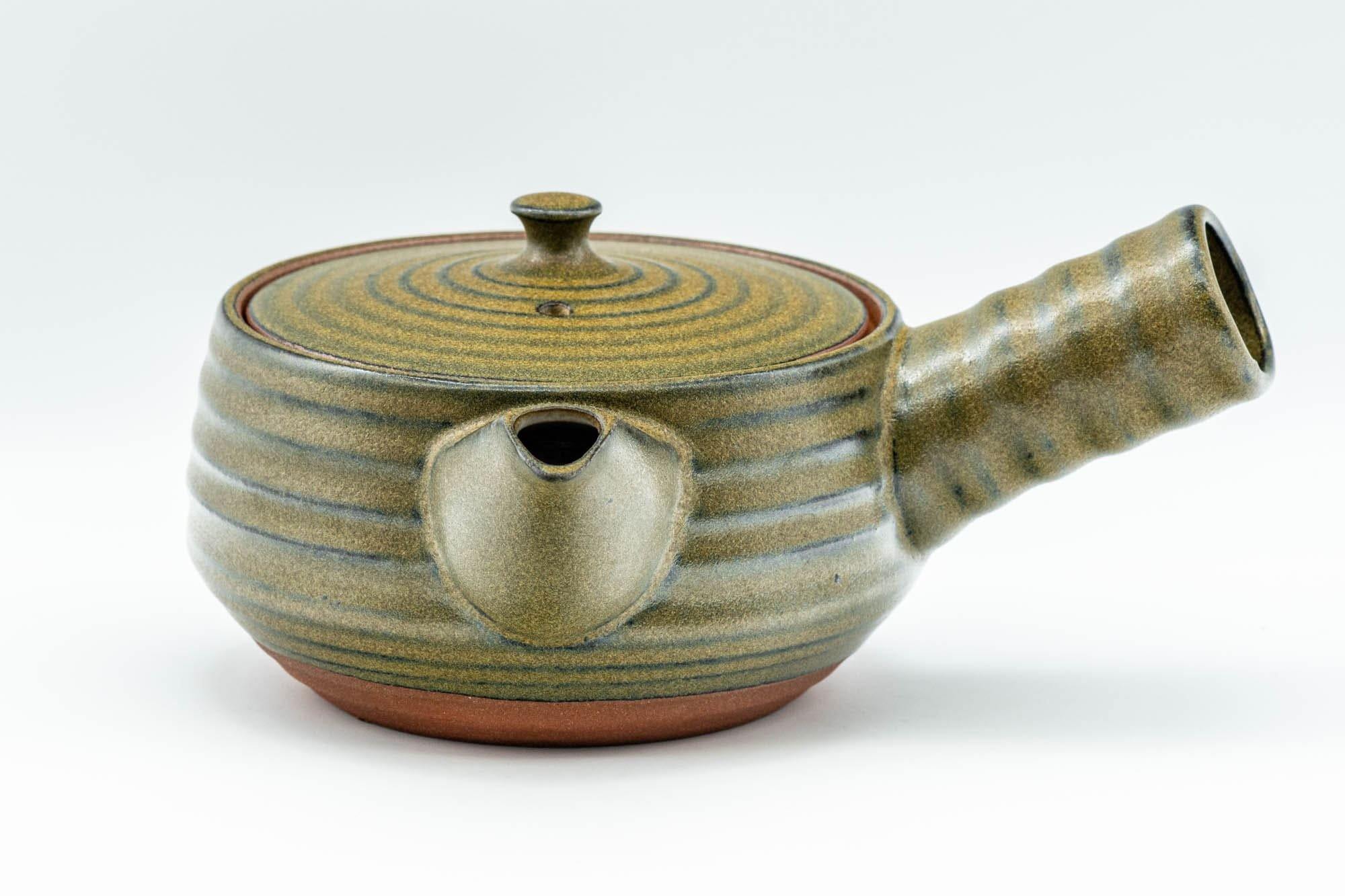 Japanese Kyusu - Green Spiraling Debeso Teapot - 375ml