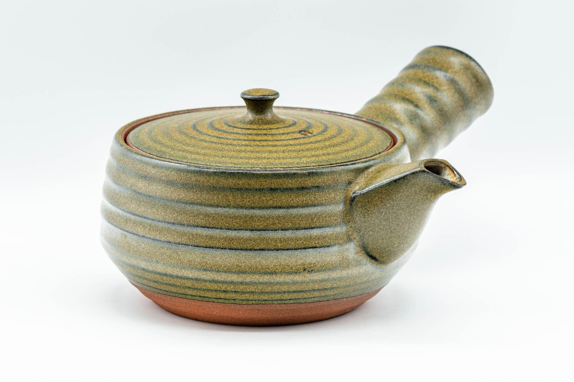 Japanese Kyusu - Green Spiraling Debeso Teapot - 375ml