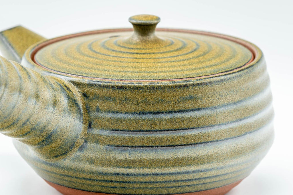 Japanese Kyusu - Green Spiraling Debeso Teapot - 375ml