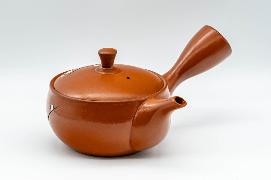 Japanese Kyusu - Plum Blossom Decorated Tokoname-yaki Teapot - 230ml