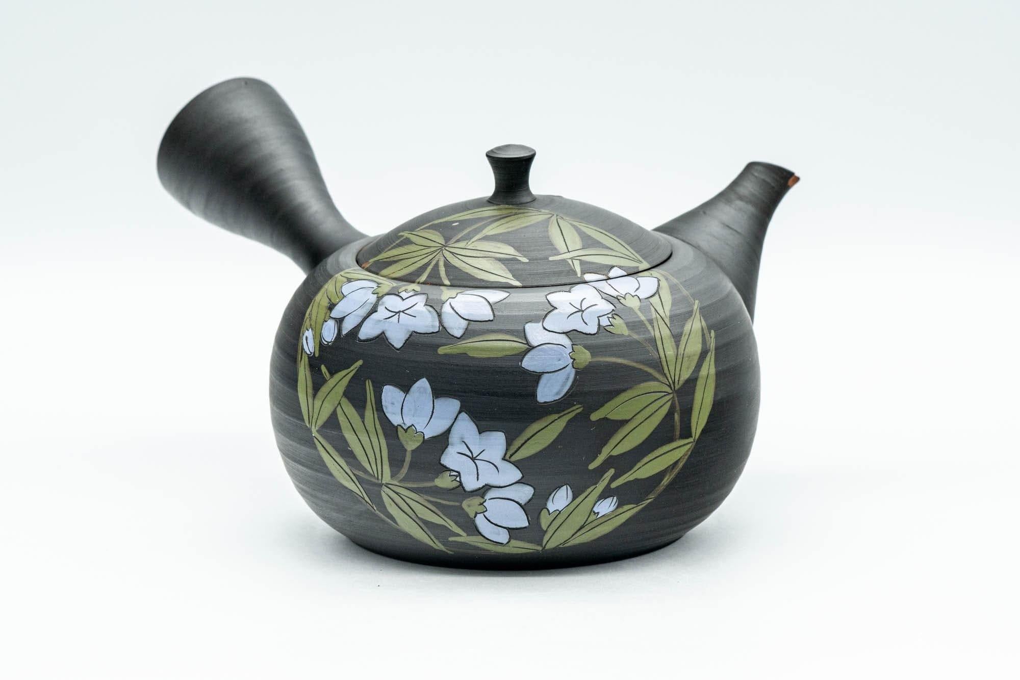 Japanese Kyusu - 玉光 Gyokko Floral Tokoname-yaki Sasame Teapot - 275ml