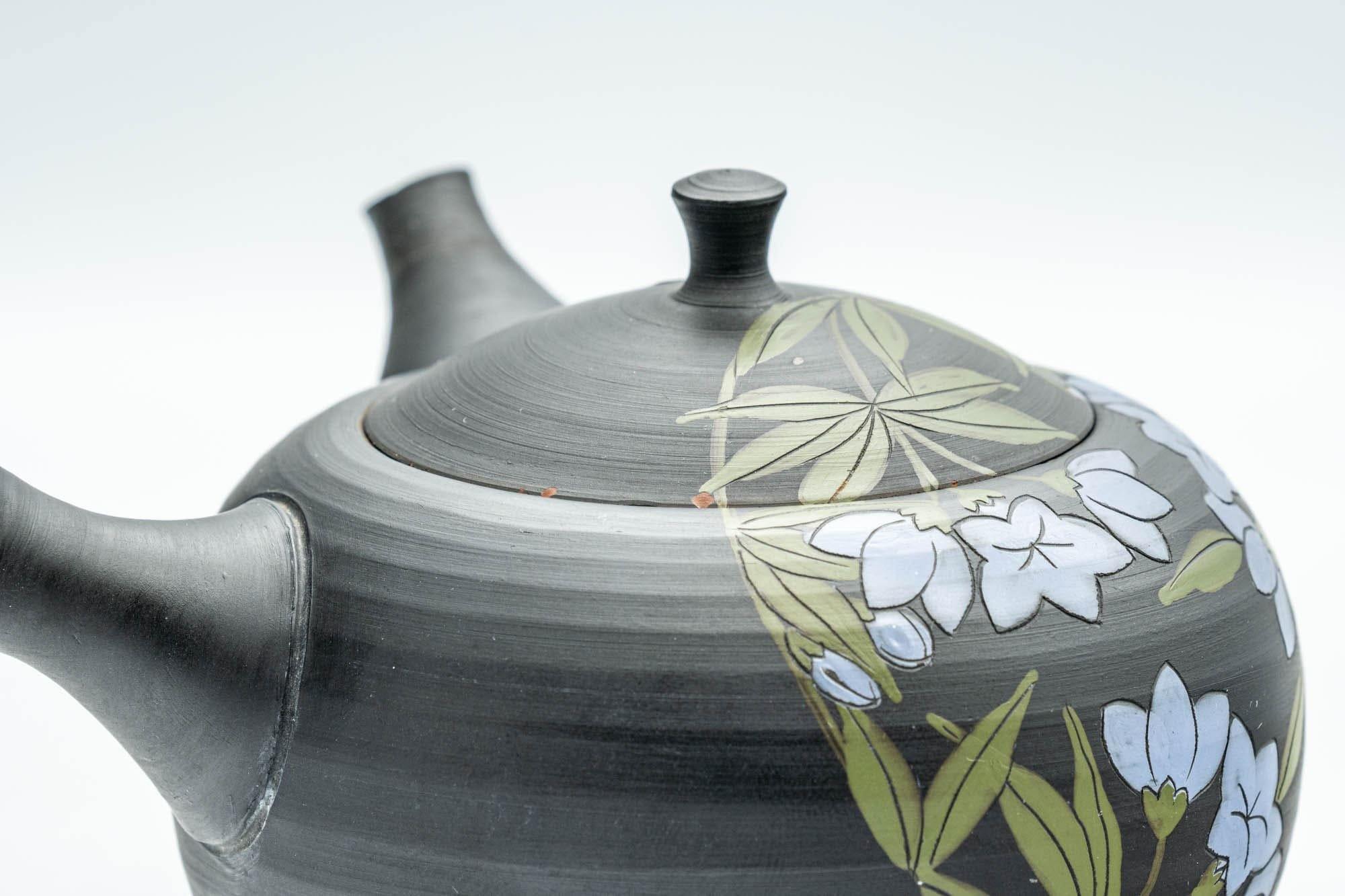 Japanese Kyusu - 玉光 Gyokko Floral Tokoname-yaki Sasame Teapot - 275ml