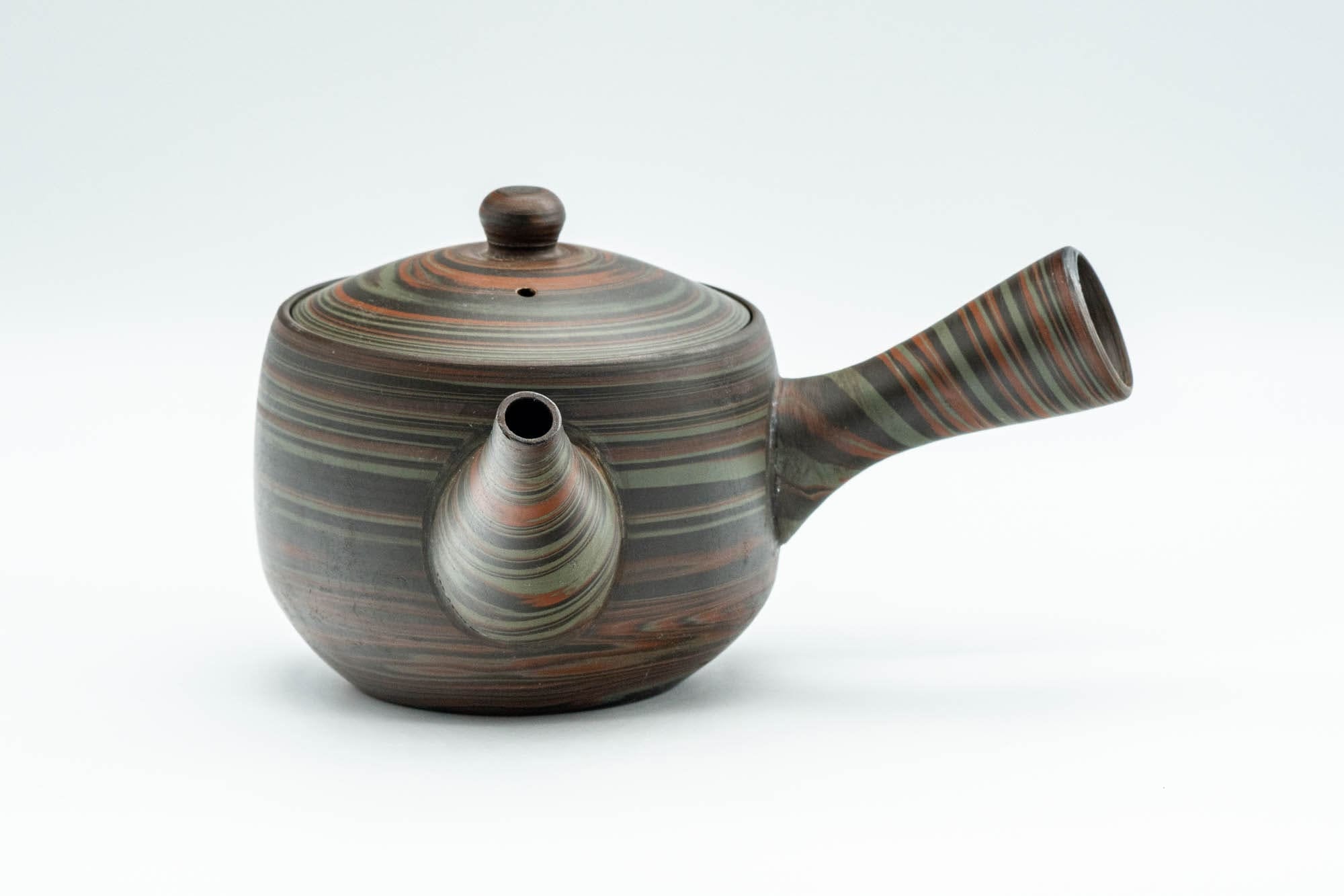 Japanese Kyusu - 山善 Yamazen Green Nerikomi Teapot - 250ml