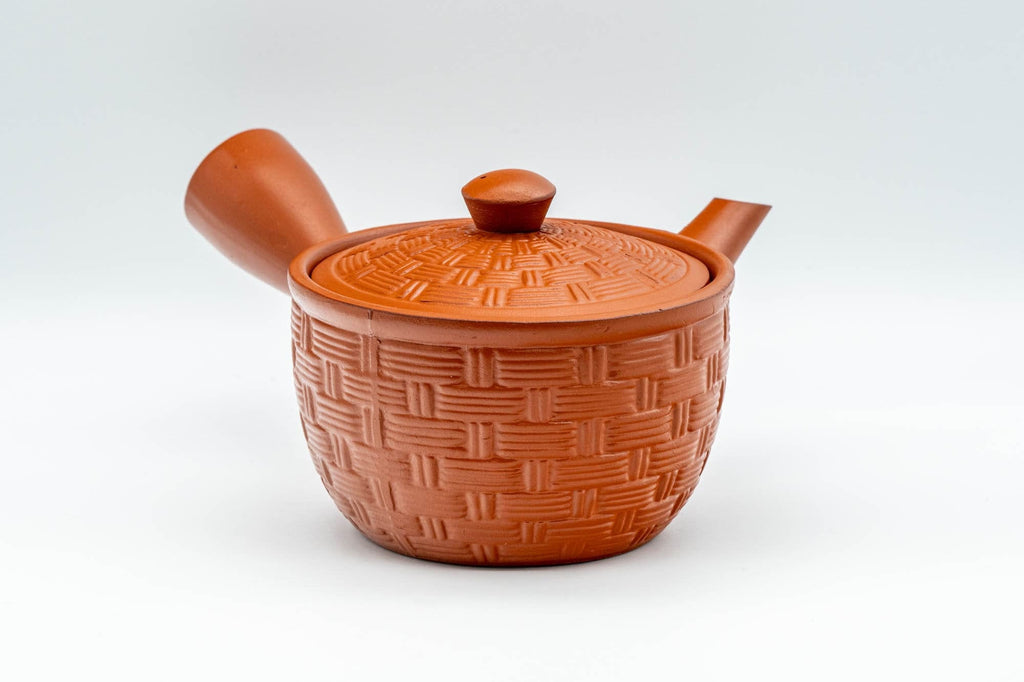 Japanese Kyusu - Basket-patterned Tokoname-yaki Teapot - 200ml