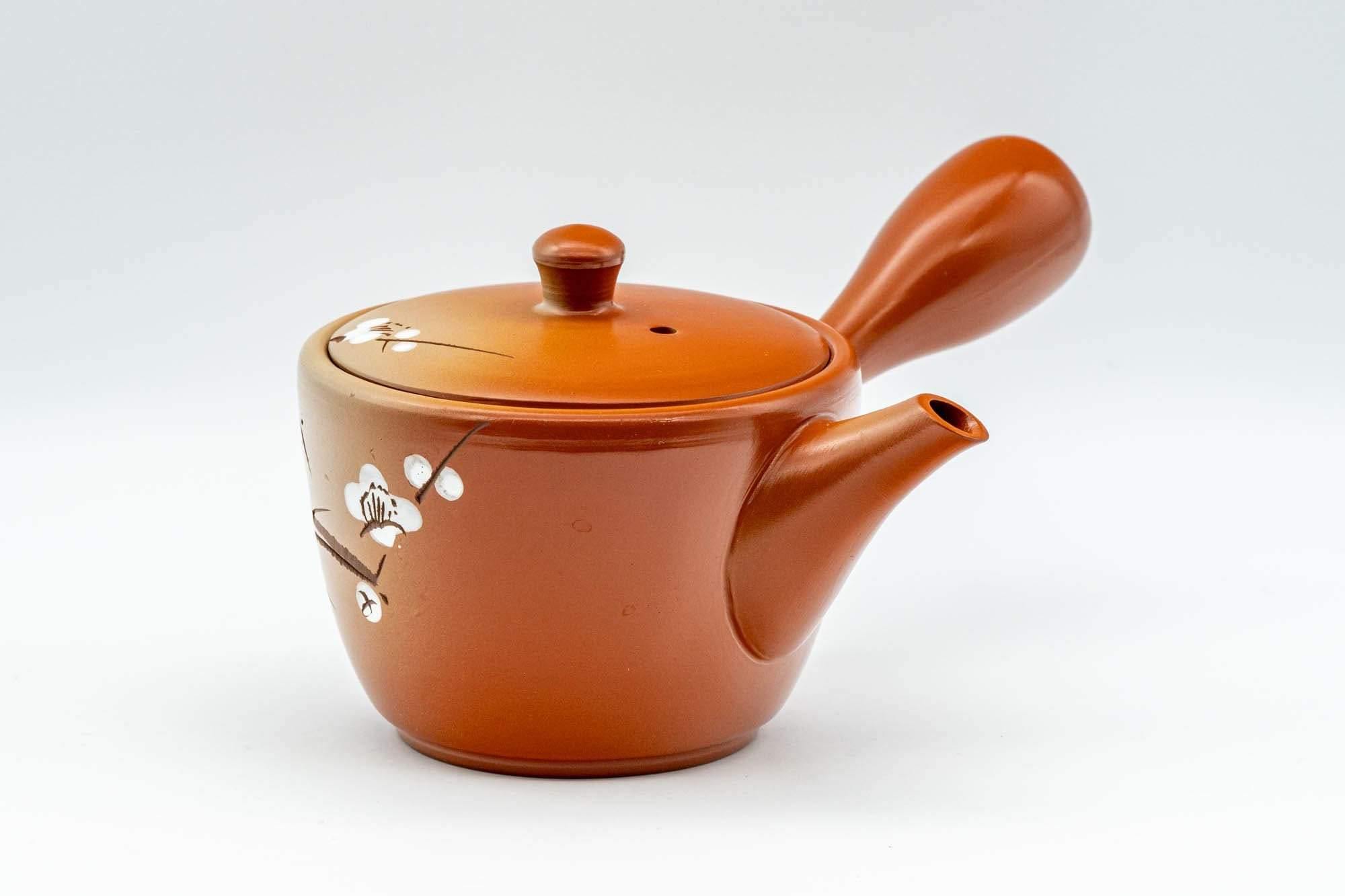Japanese Tea Set - Plum Blossoms Tokoname-yaki Kyusu Teapot and Katakuchi Water Cooler