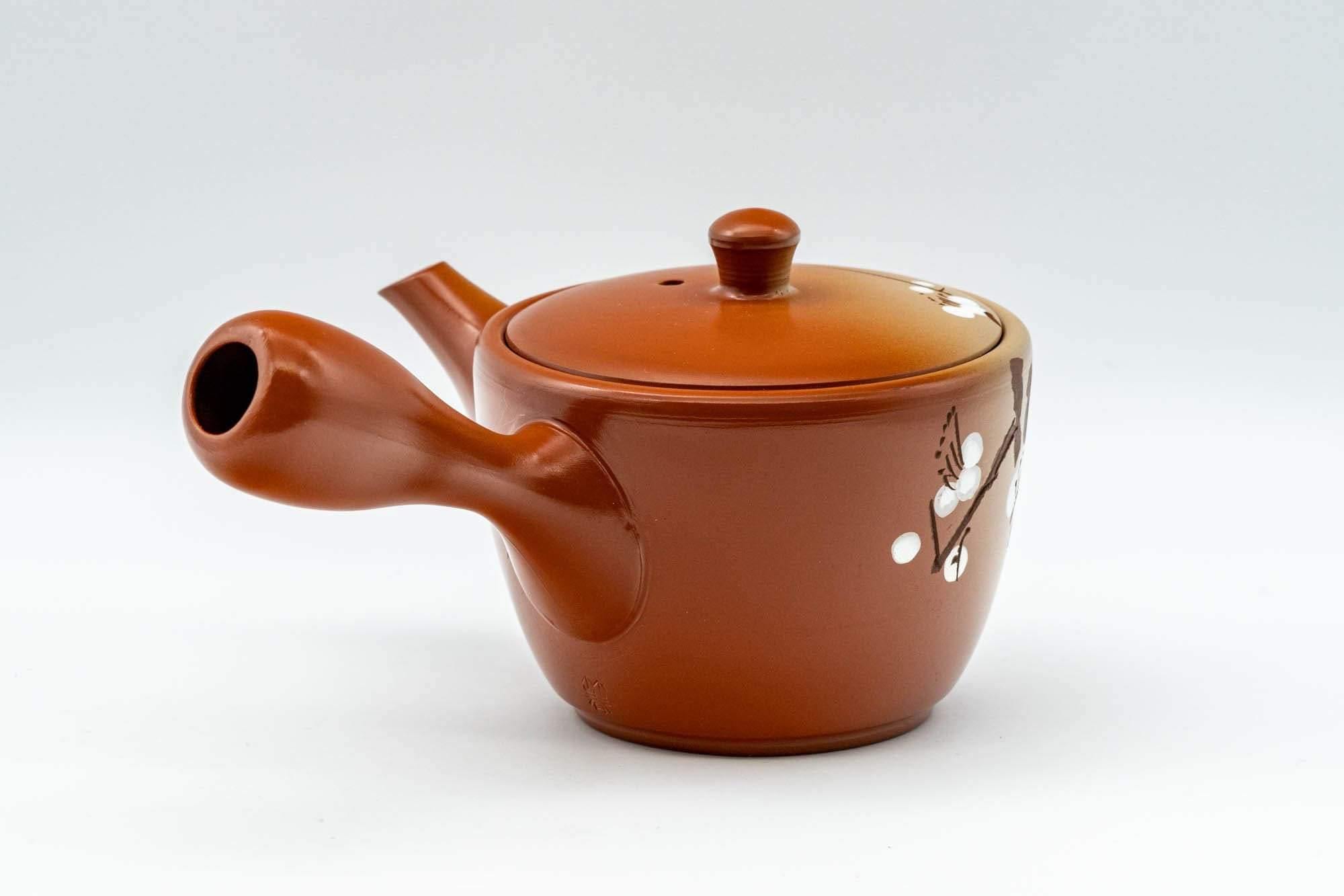 Japanese Tea Set - Plum Blossoms Tokoname-yaki Kyusu Teapot and Katakuchi Water Cooler