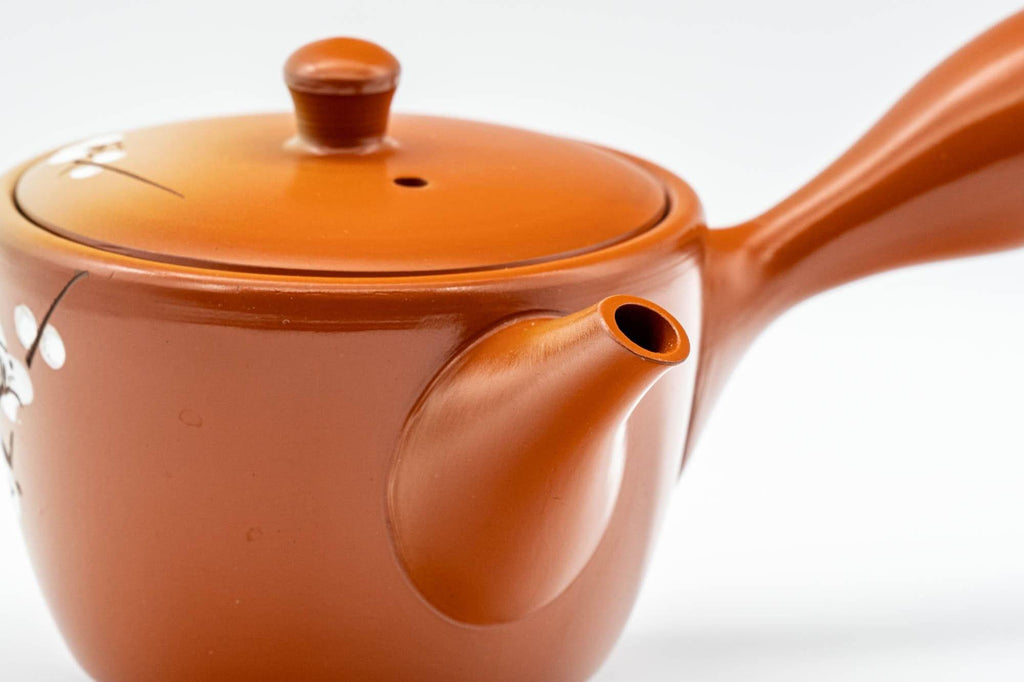 Japanese Tea Set - Plum Blossoms Tokoname-yaki Kyusu Teapot and Katakuchi Water Cooler
