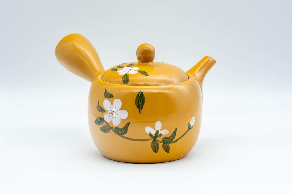 Japanese Kyusu - Decorative Plum Blossom Tokoname-yaki Teapot - 300ml