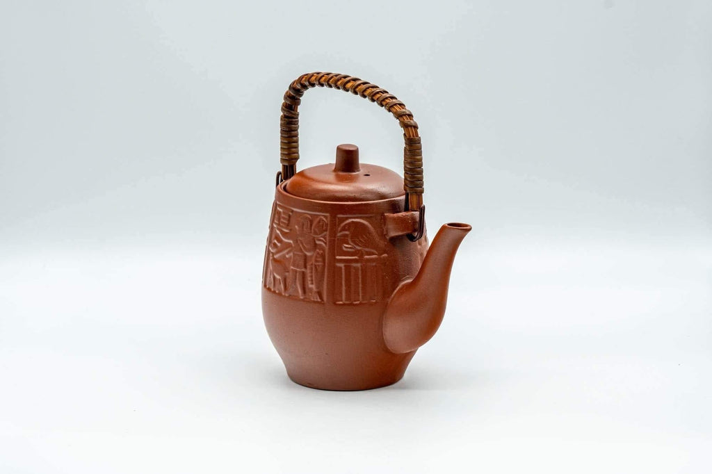 Japanese Dobin - Engraved Egyptian Decorations Tokoname-yaki Teapot - 220ml