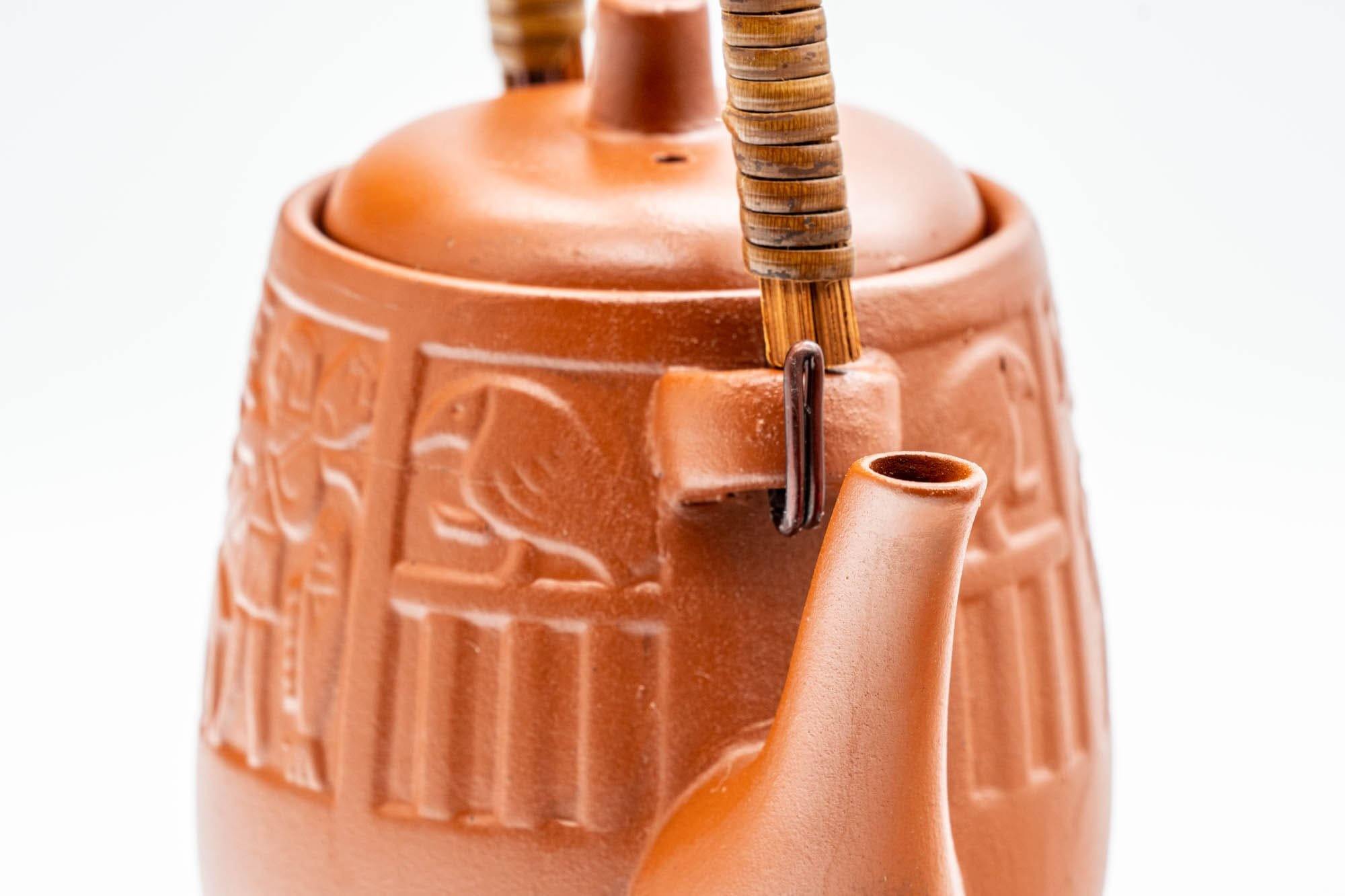 Japanese Dobin - Engraved Egyptian Decorations Tokoname-yaki Teapot - 220ml