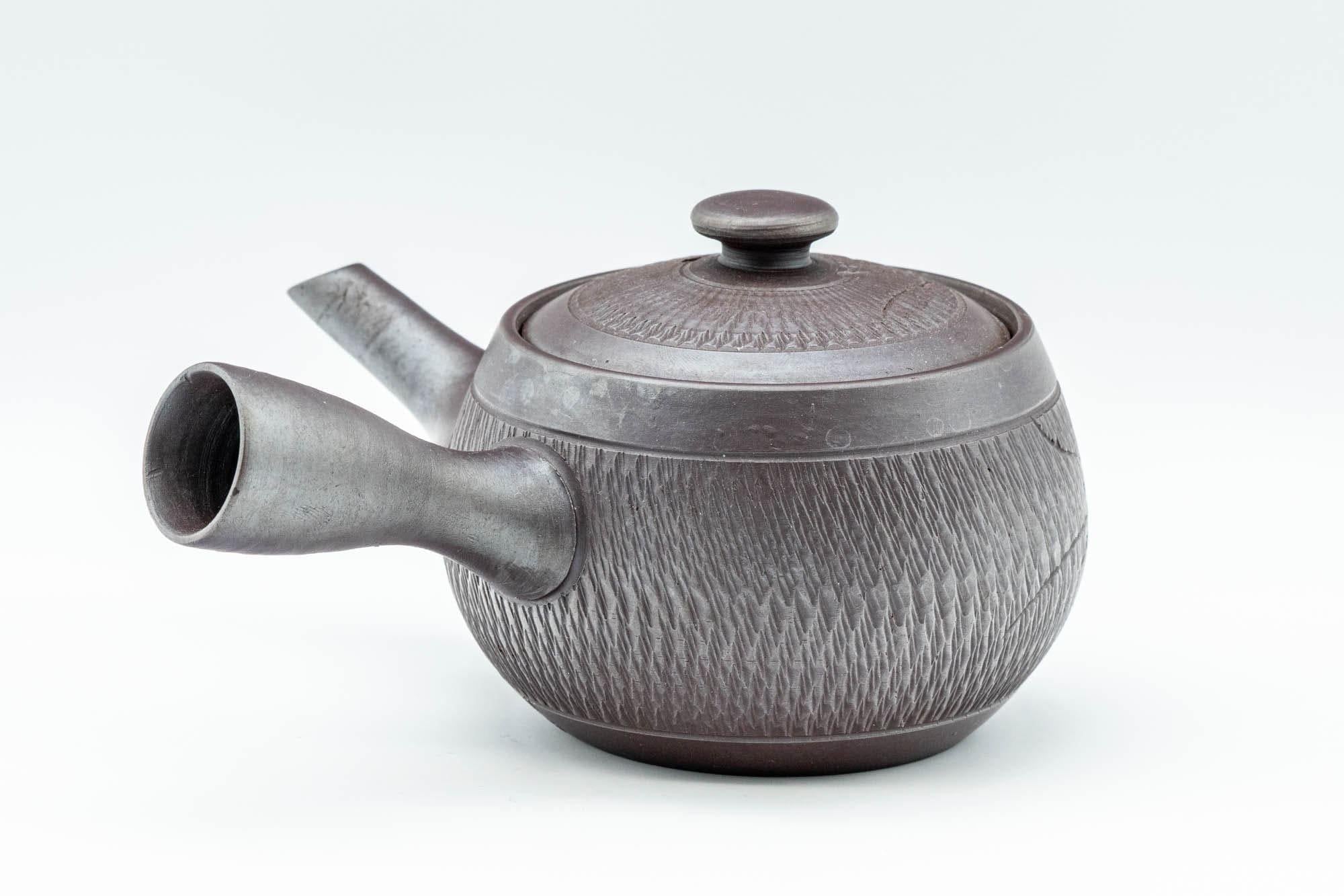 Japanese Kyusu - Engraved Banko-yaki Obi-ami 360 Strainer Teapot - 250ml