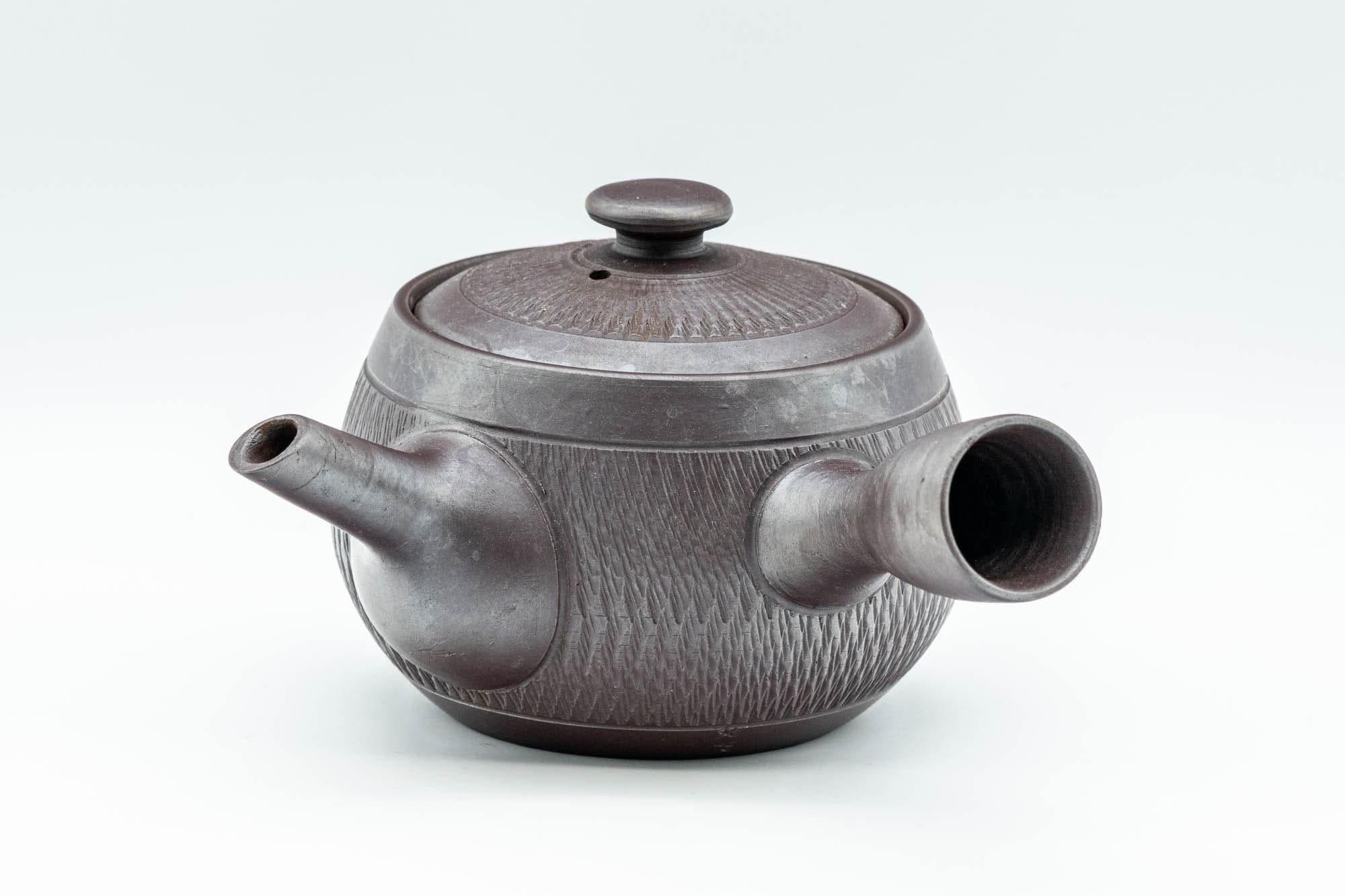 Japanese Kyusu - Engraved Banko-yaki Obi-ami 360 Strainer Teapot - 250ml