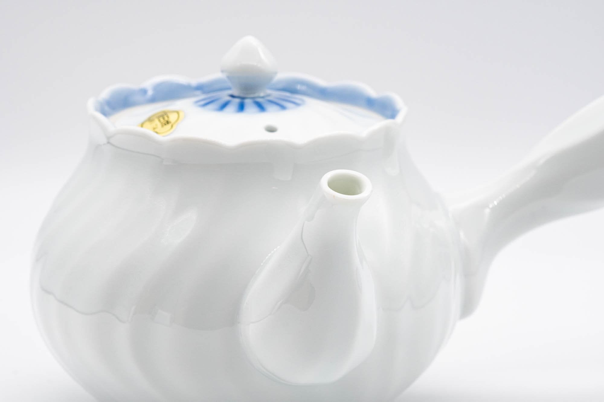 Japanese Kyusu - White Porcelain Arita-yaki Debeso Teapot - 300ml
