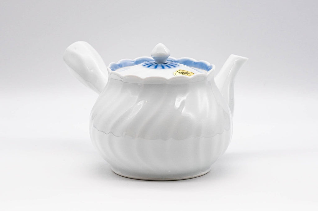 Japanese Kyusu - White Porcelain Arita-yaki Debeso Teapot - 300ml