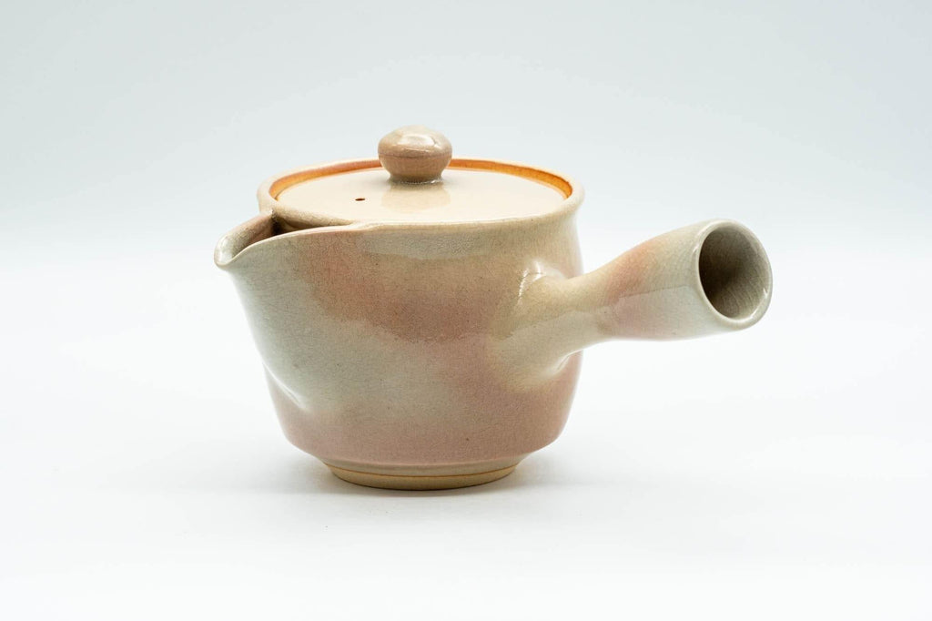 Japanese Tea Set - 椿窯 天鵬山 Tsubaki Kiln Hagi-yaki Do-ake Kyusu Teapot with 2 Yunomi Teacups