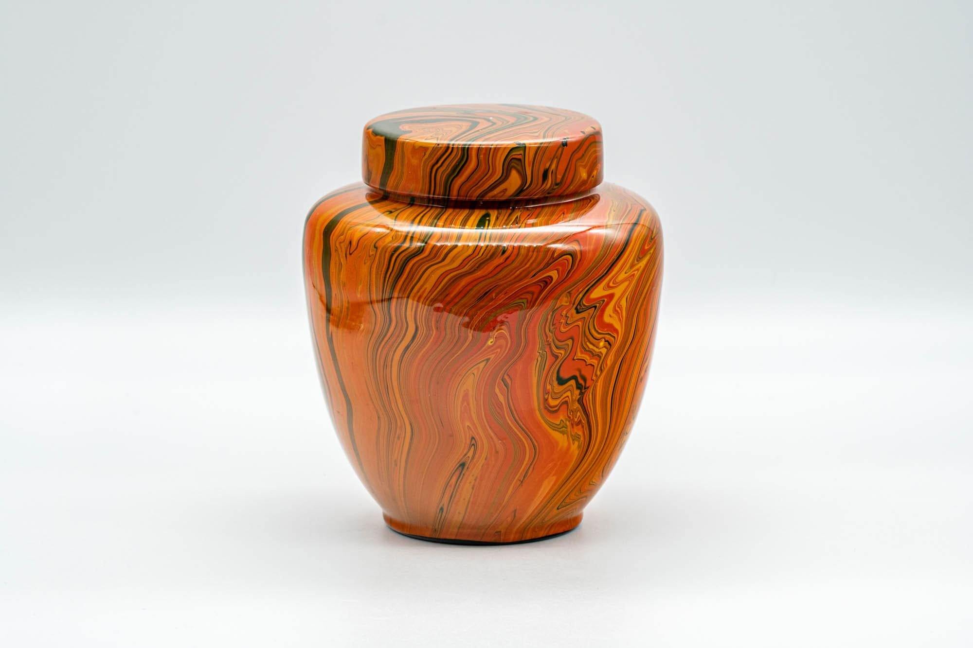 Japanese Chatsubo - Marbled Lacquer Tea Jar - 400ml