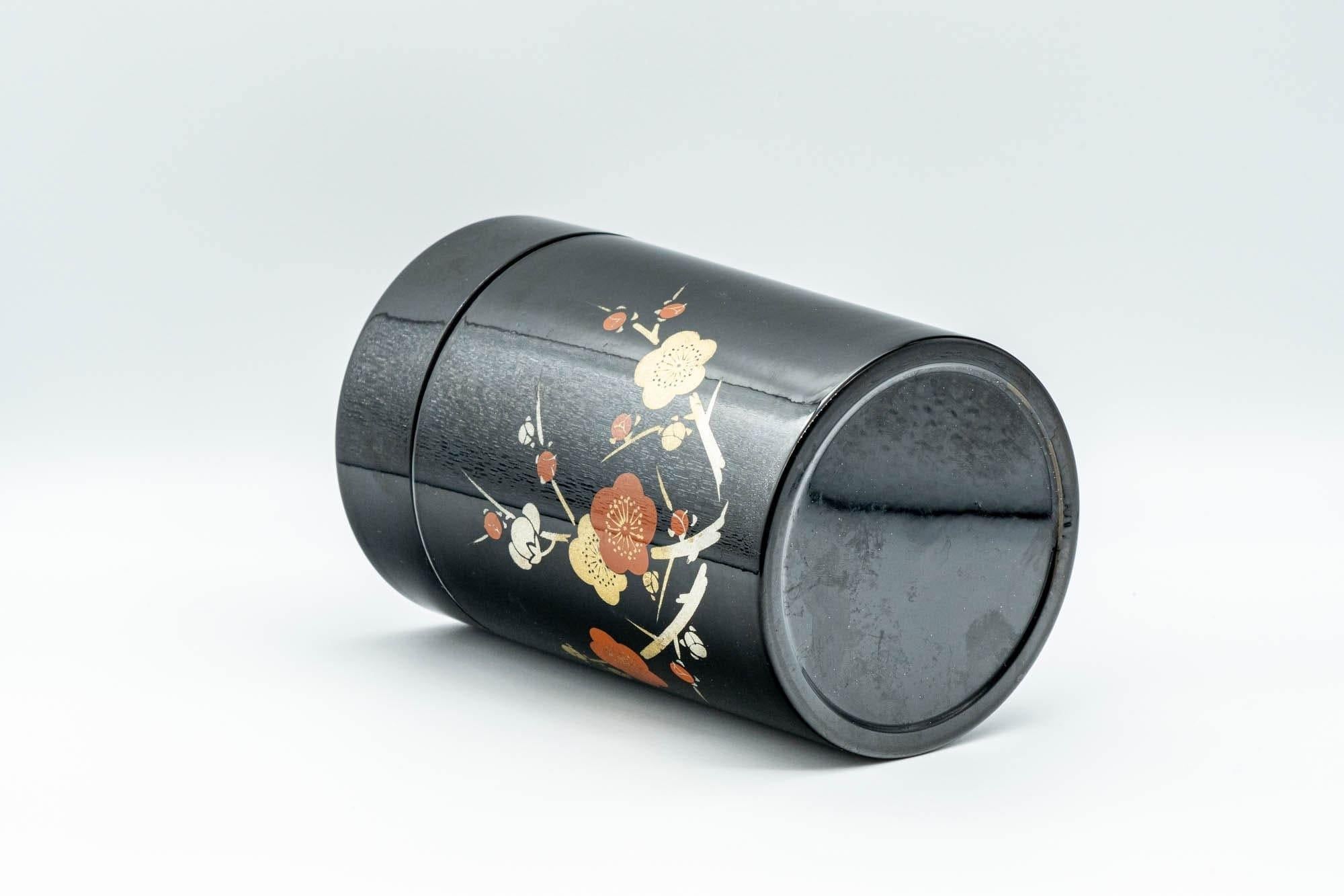 Japanese Chazutsu - Plum Blossoms Lacquer Tea Canister - 450ml