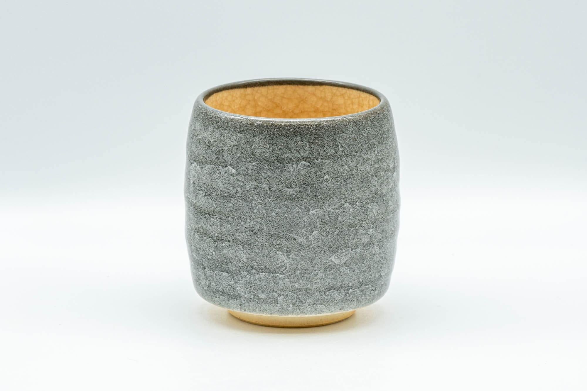 Japanese Teacup - Grey Snowflake Glazed Tsutsu-gata Yunomi - 240ml