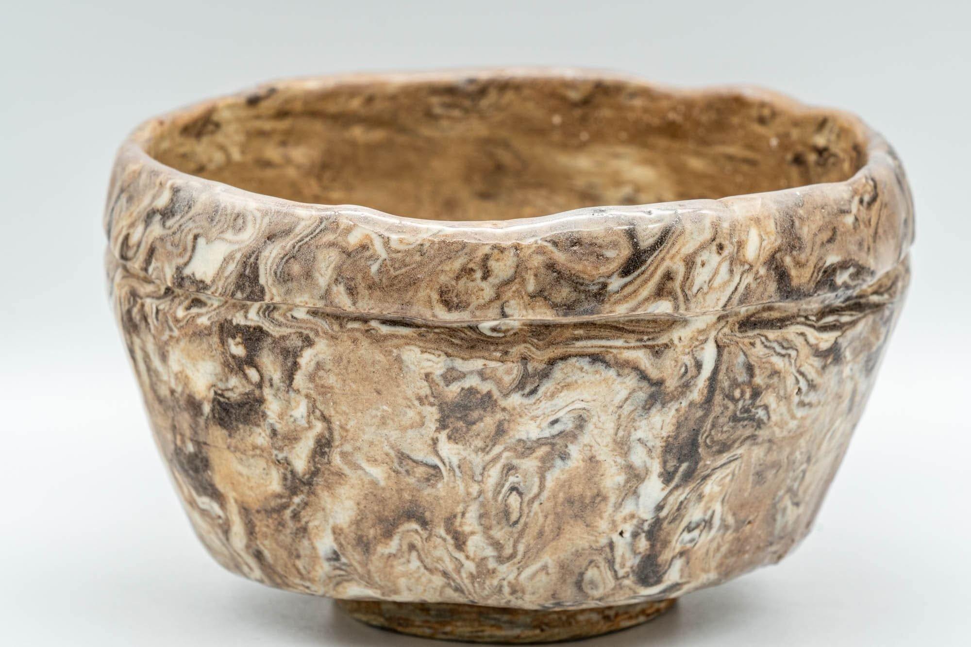 Japanese Matcha Bowl - Marbled Wabi-sabi Chawan - 200ml