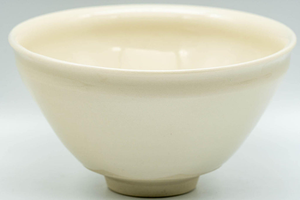 Japanese Matcha Bowl - Teiichi Oketani 定一桶谷 White Shiro Tenmoku Kyo-yaki Chawan - 250ml