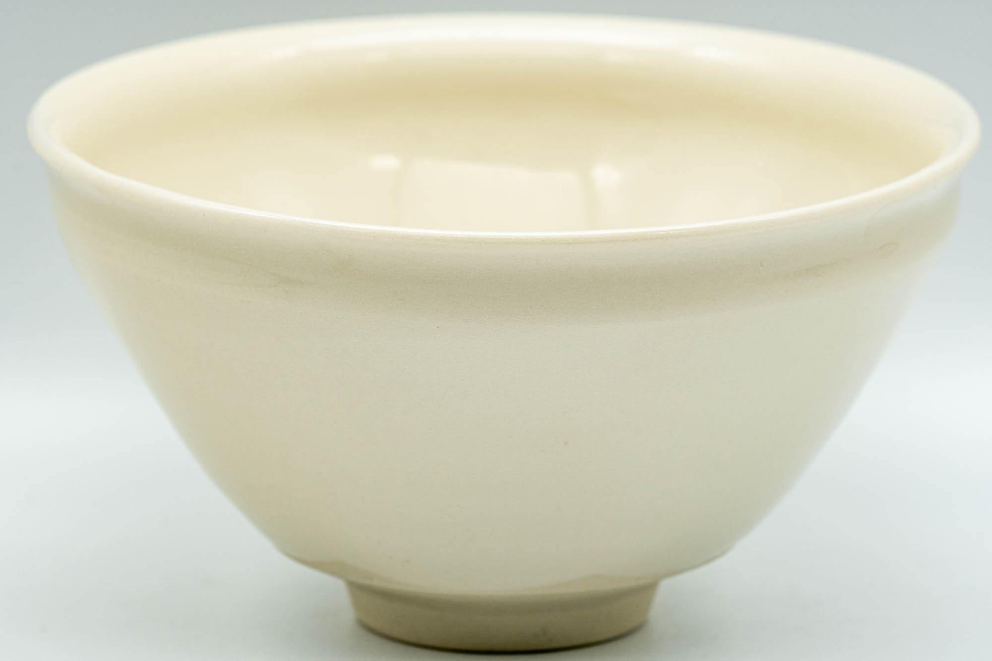 Japanese Matcha Bowl - Teiichi Oketani 定一桶谷 White Shiro Tenmoku Kyo-yaki Chawan - 250ml