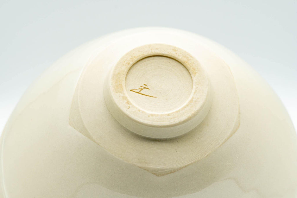 Japanese Matcha Bowl - Teiichi Oketani 定一桶谷 White Shiro Tenmoku Kyo-yaki Chawan - 250ml