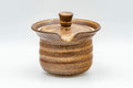 Japanese Shiboridashi - Brown Spiraling Akogi-yaki Teapot - 160ml