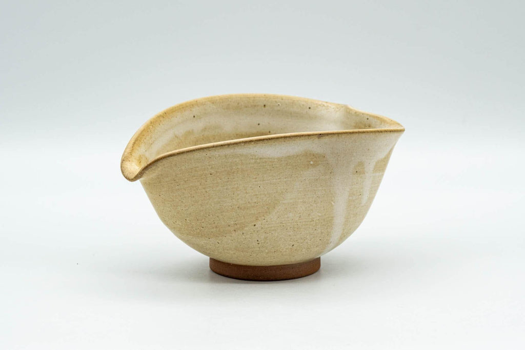 Japanese Katakuchi - Beige White Drip-Glazed Water Cooler - 150ml
