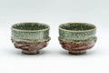 Japanese Teacups - Pair of Obori Soma-Yaki Yunomi - 90ml