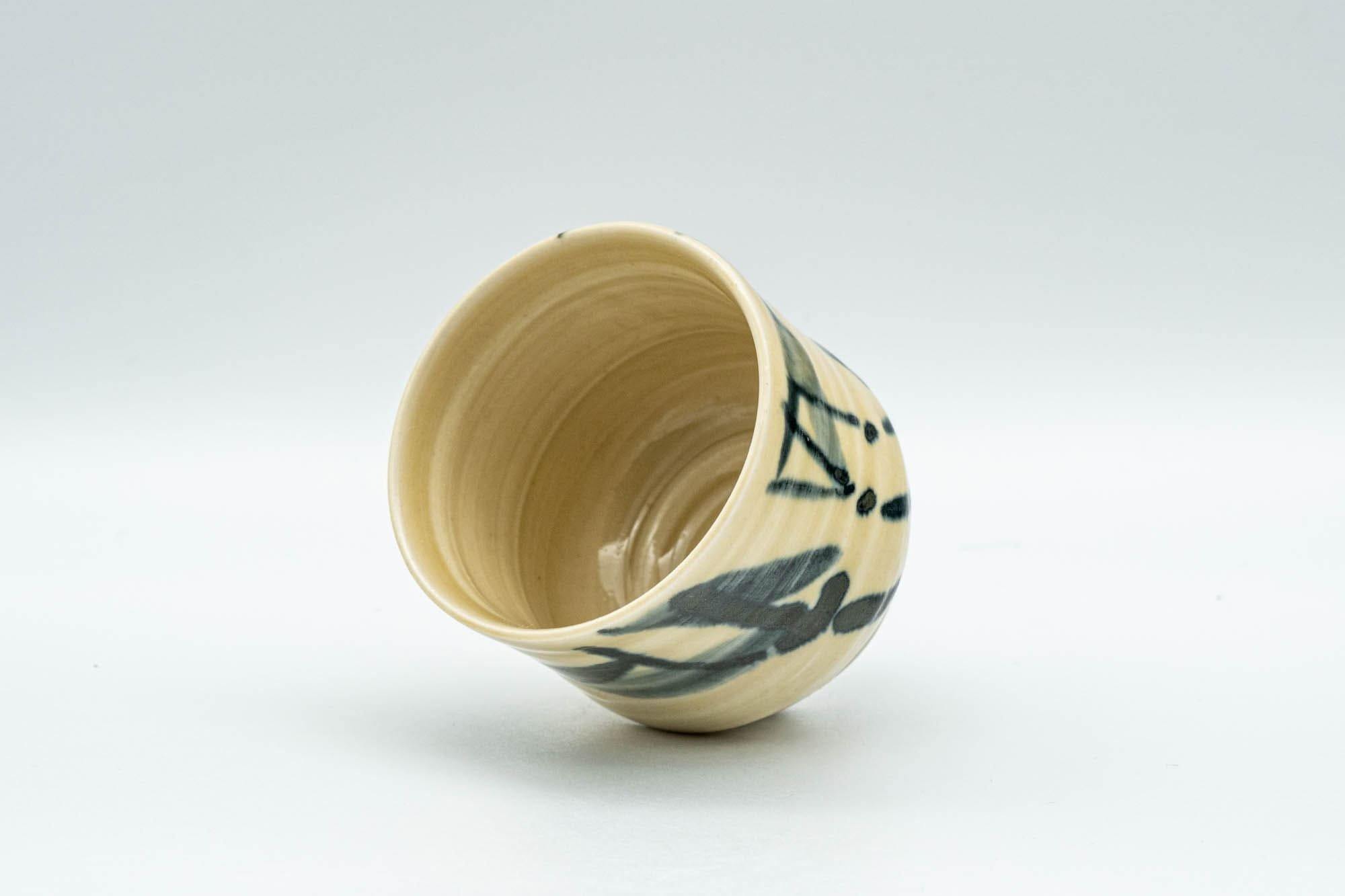 Japanese Teacup - Beige Bamboo Motif Guinomi - 60ml