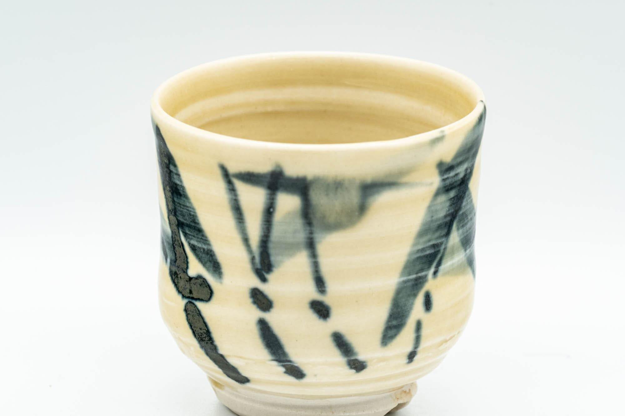 Japanese Teacup - Beige Bamboo Motif Guinomi - 60ml