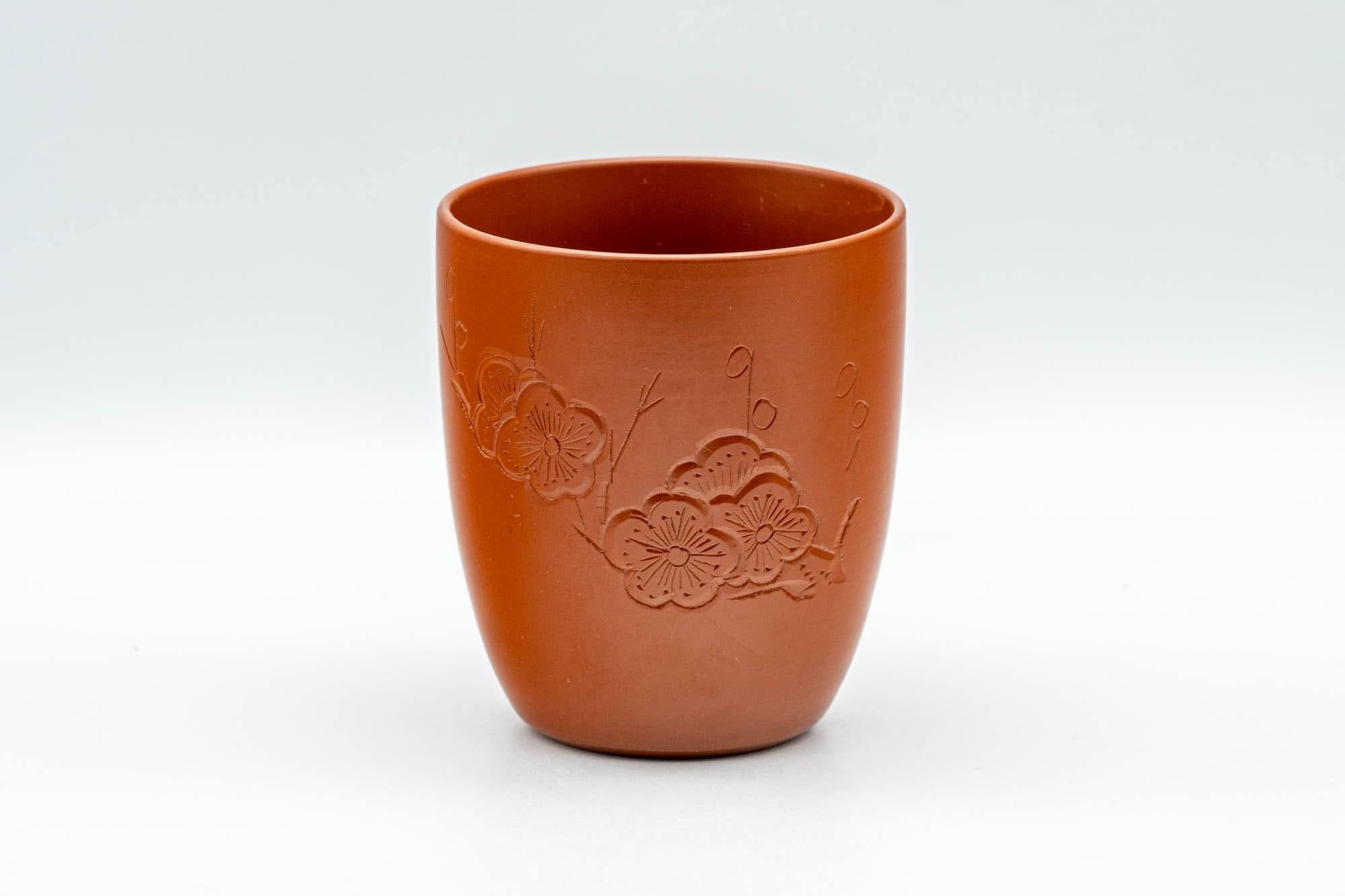 Japanese Teacup - Floral Plum-blossom Engraved Tokoname-yaki Yunomi - 120ml