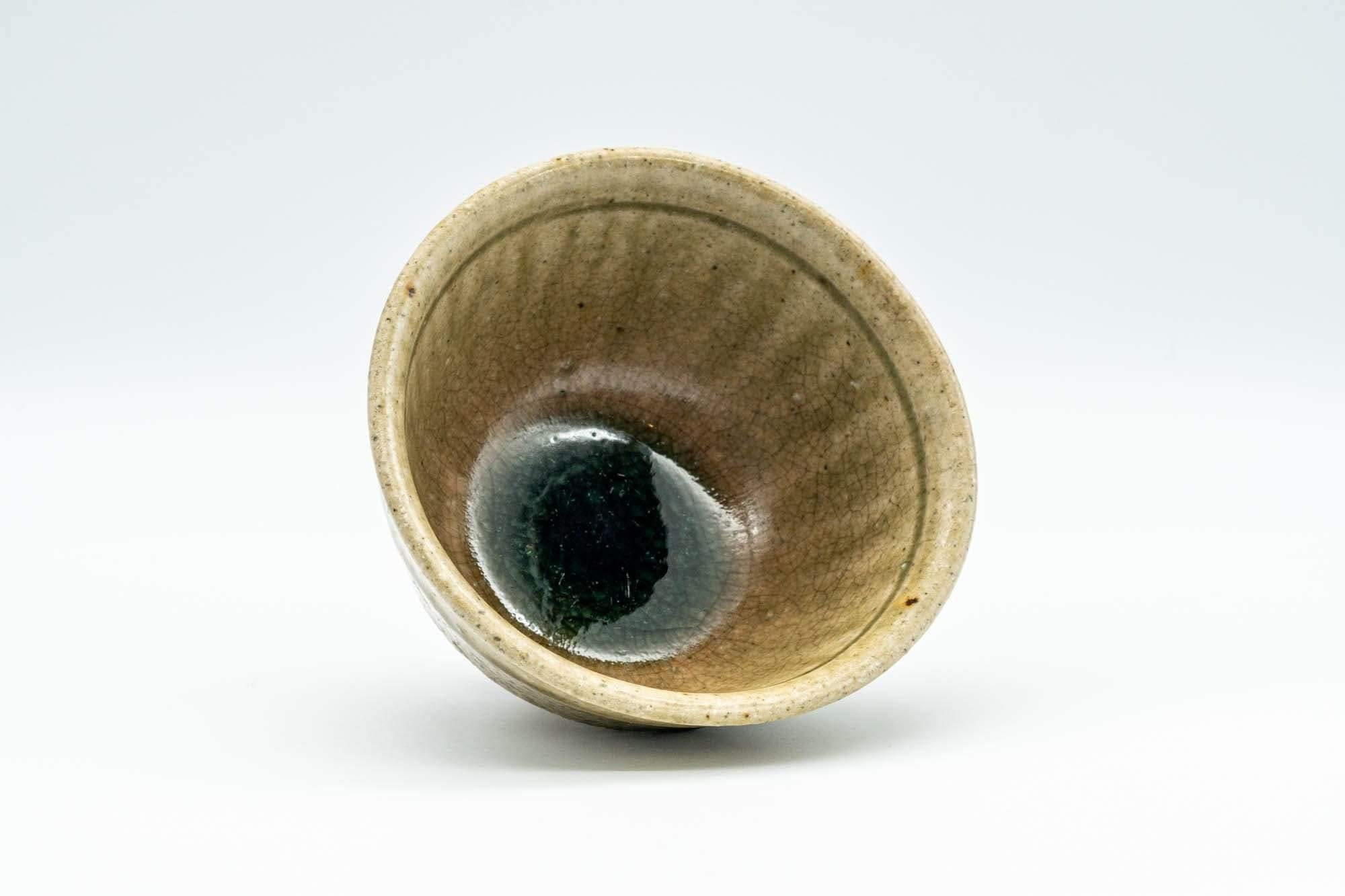 Japanese Teacup - Dark Green Drip-glazed Yunomi - 120ml