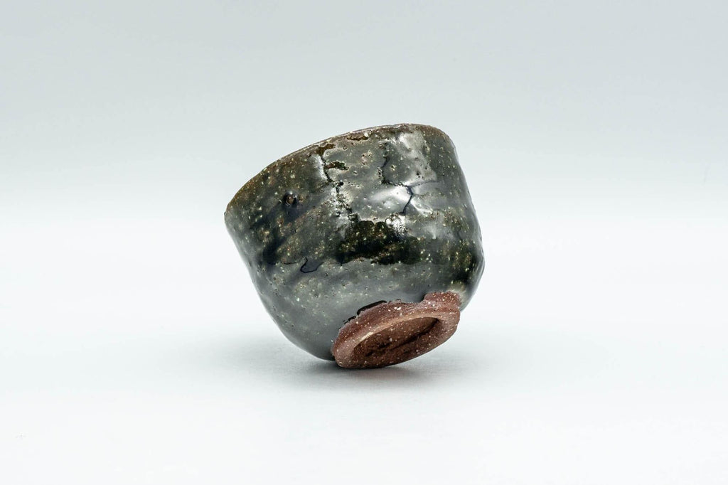Japanese Teacup - Green and White Wabi-Sabi Guinomi - 50ml